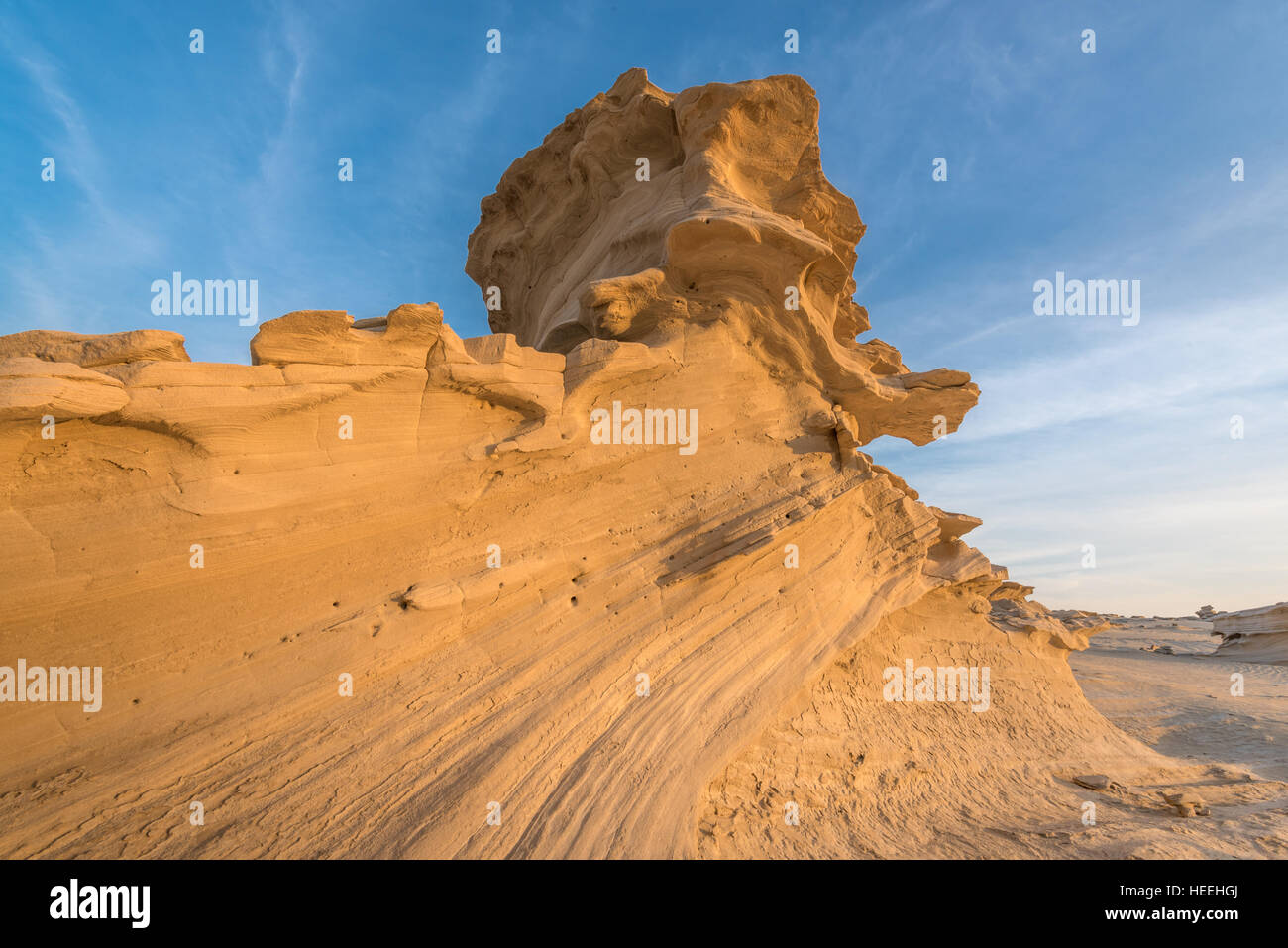 Fossil dunes, Abu Dhabi, UAE Stock Photo