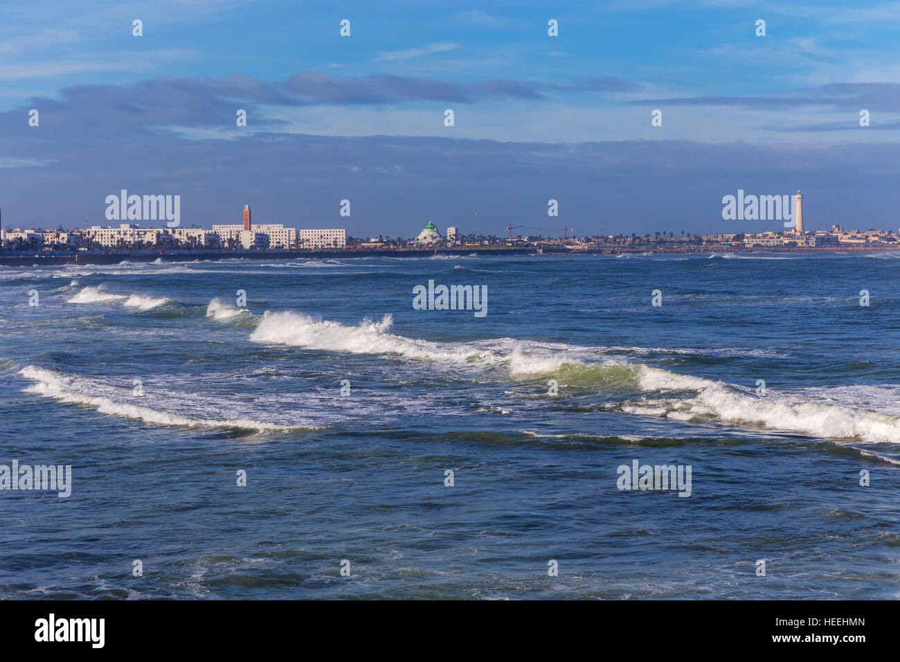 Atlantic ocean coast, Casablanca, Morocco Stock Photo