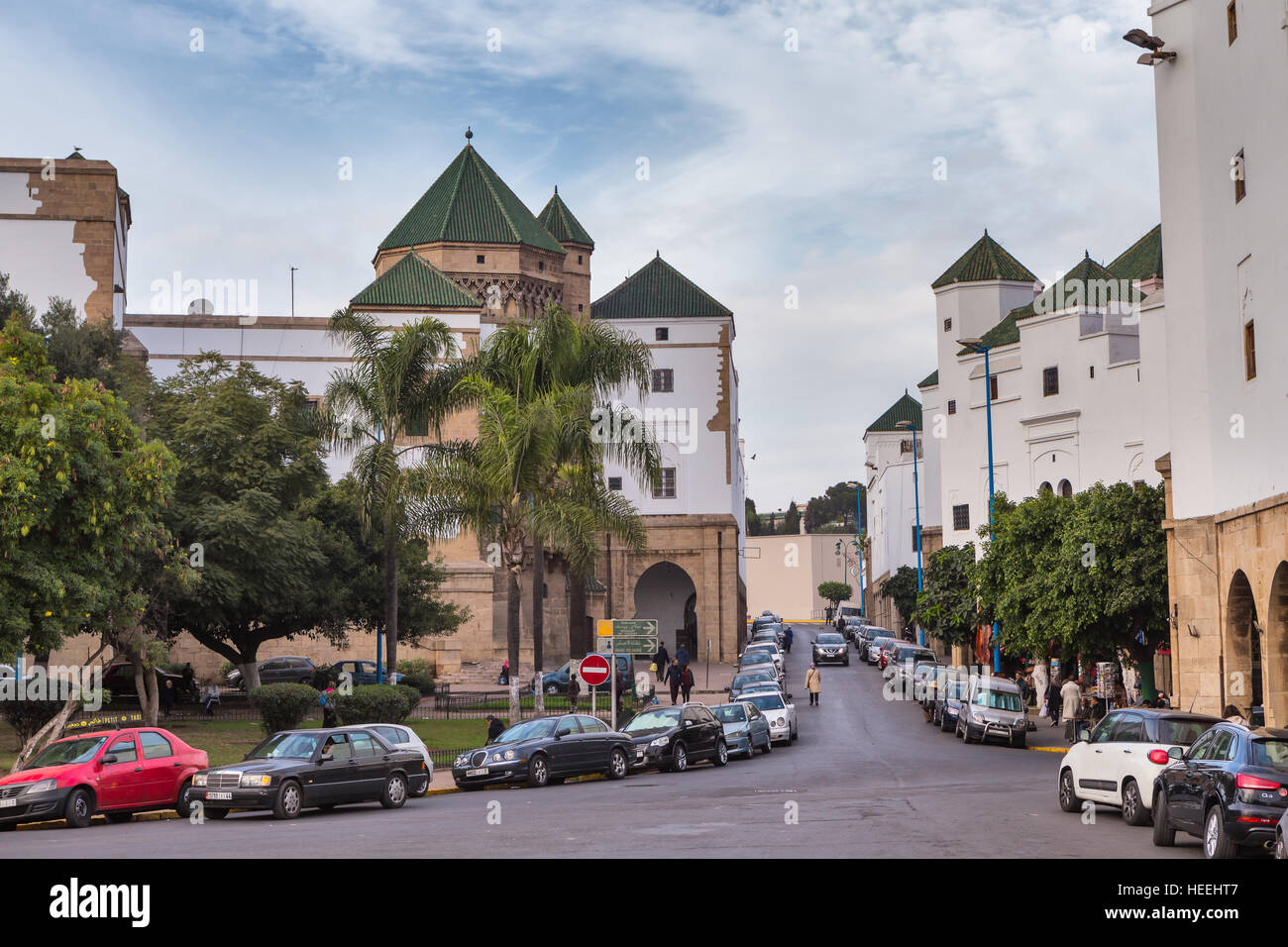 Houbous neighbourhood, New Medina (1918-1955), Casablanca, Morocco Stock Photo