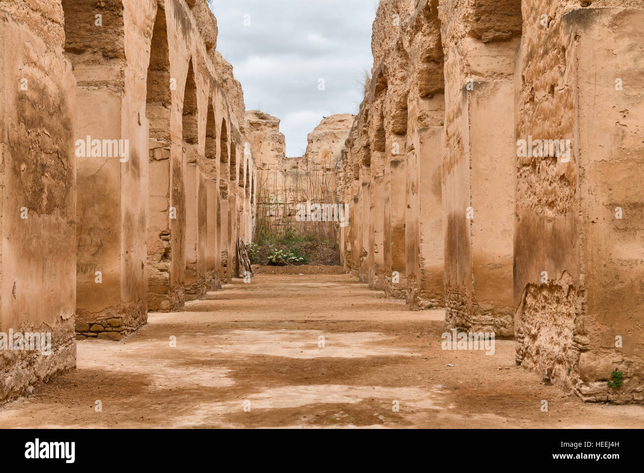Sultan's stables (18th century), Meknes, Morocco Stock Photo