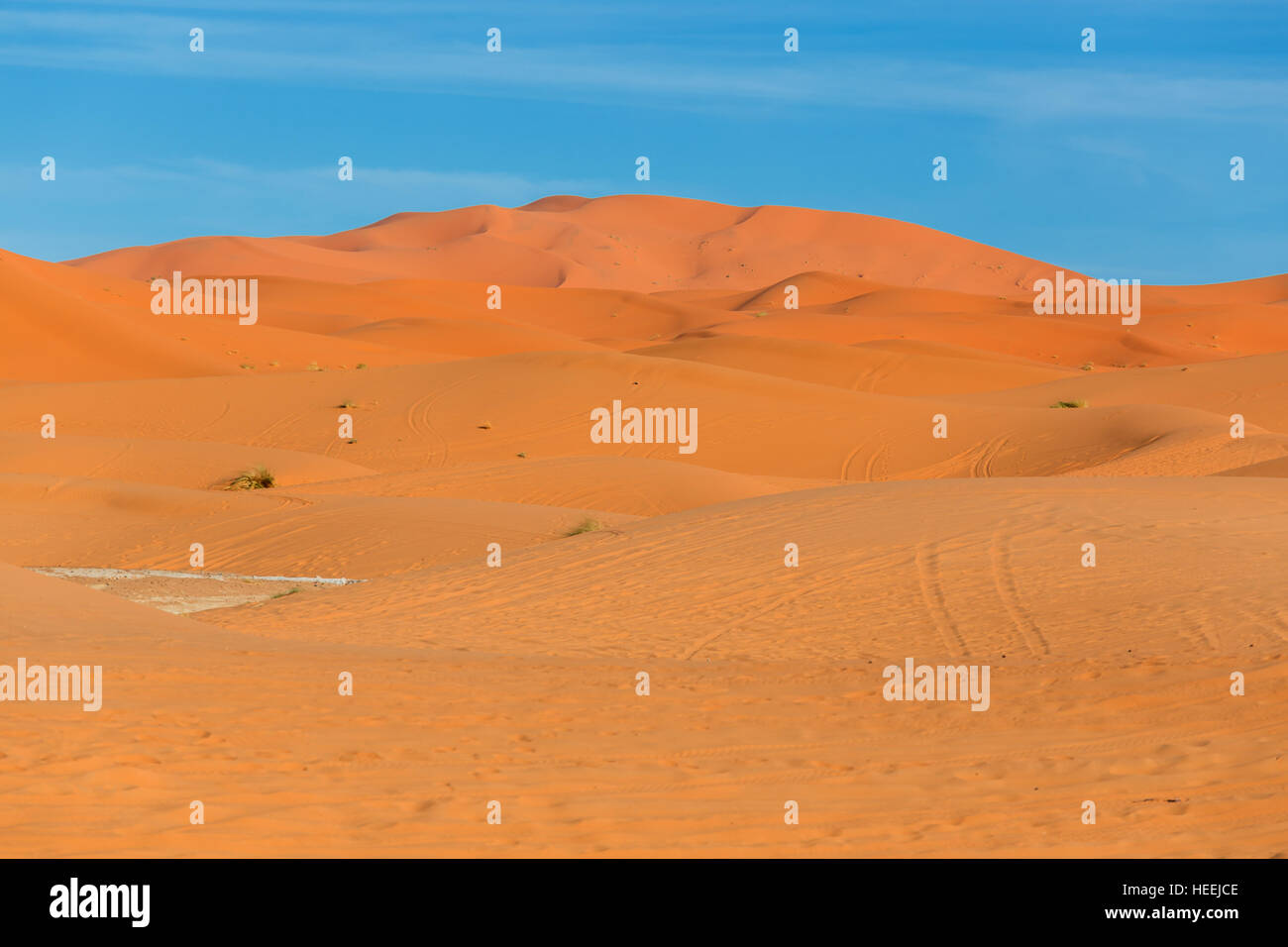 Sand dunes, Erg Chebbi, Sahara desert, Merzouga, Morocco Stock Photo