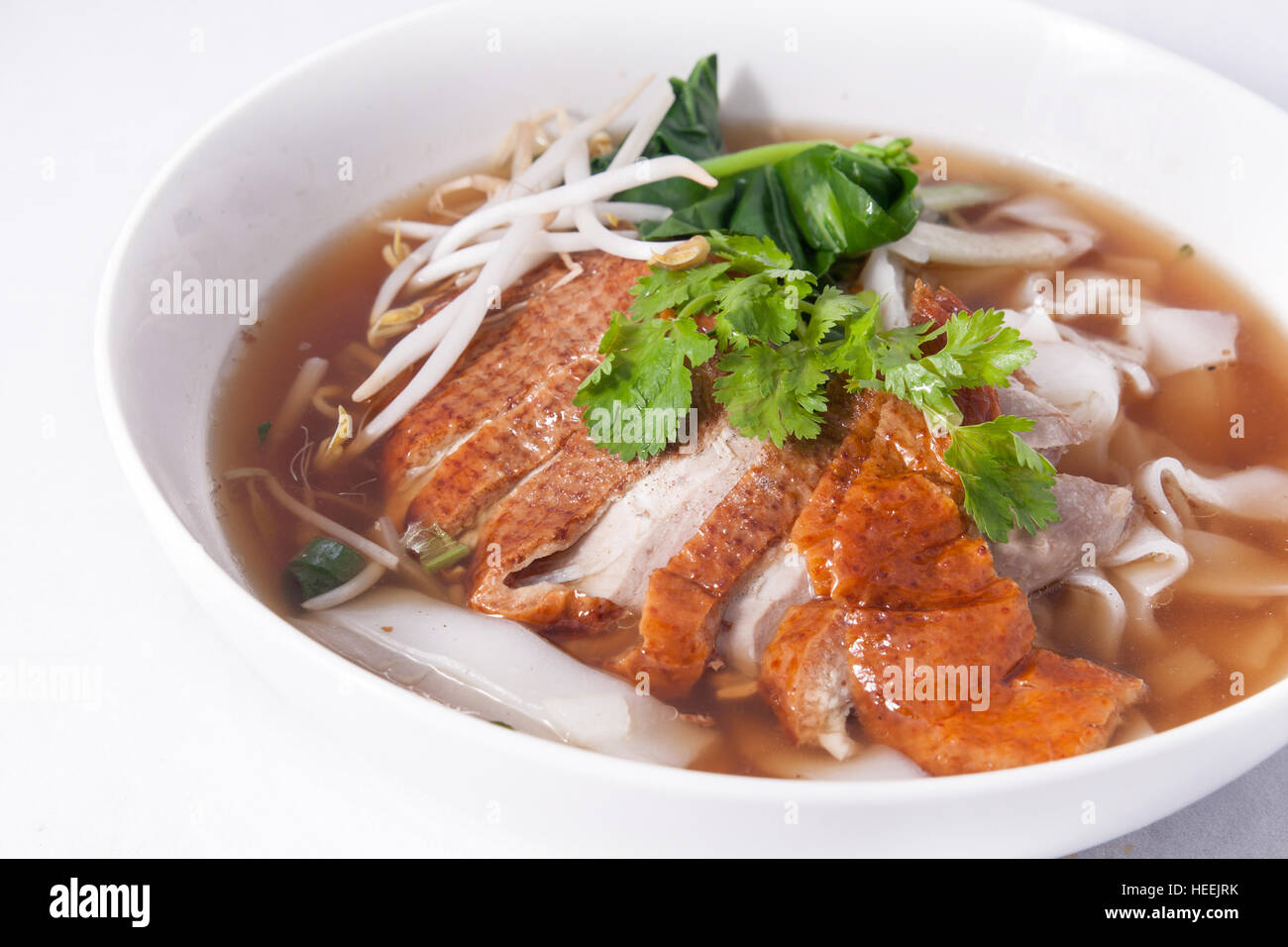 Roast duck noodle Stock Photo - Alamy