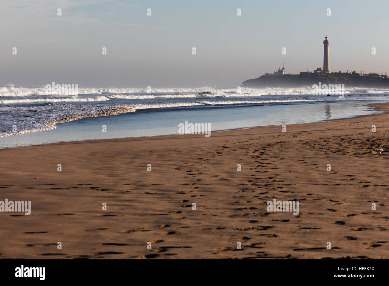 Atlantic ocean beach, Casablanca, Morocco Stock Photo