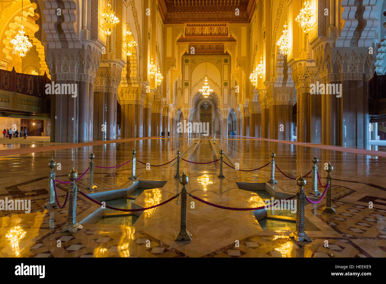 Hassan II mosque interior, Casablanca, Morocco Stock Photo