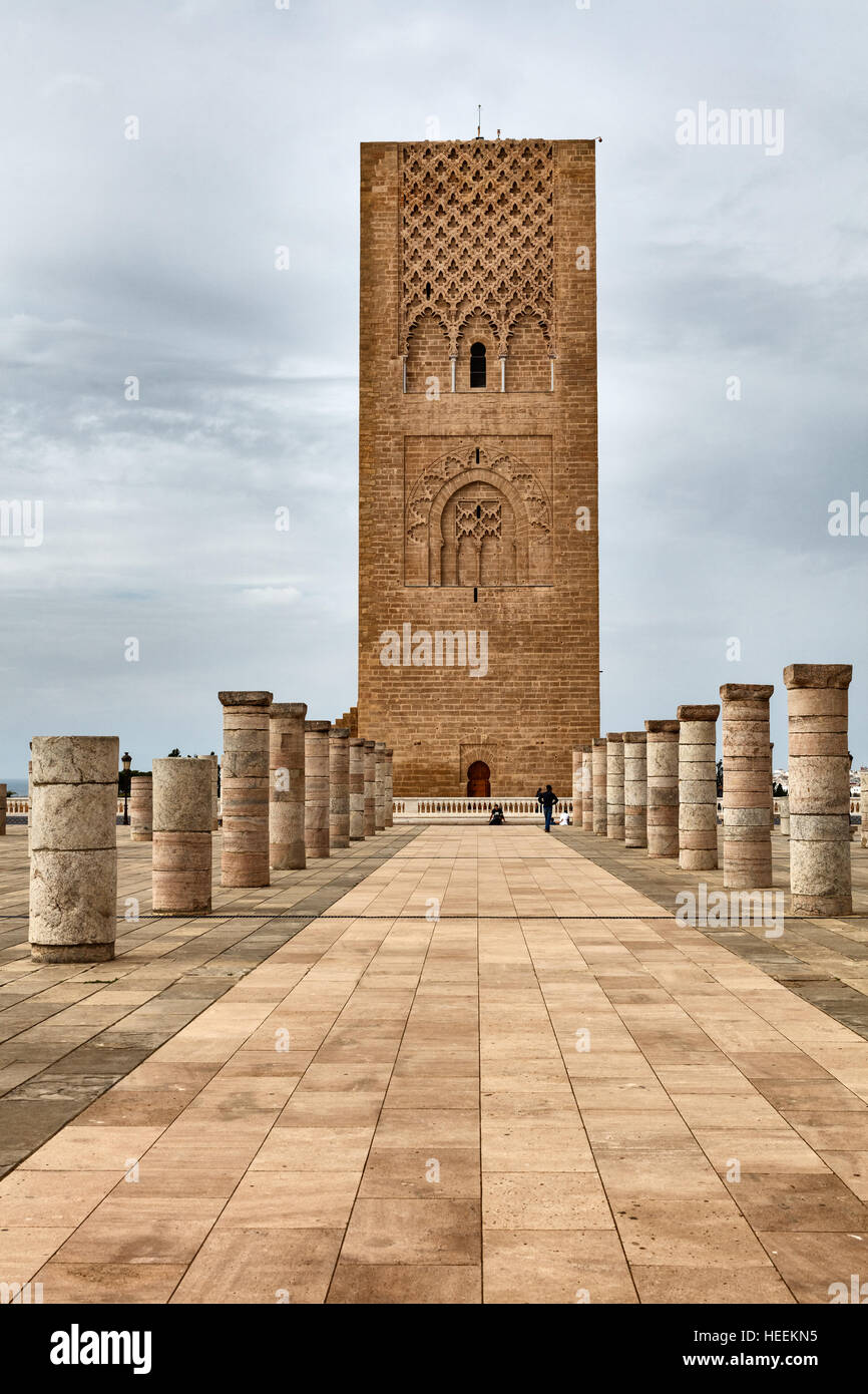 Hassan tower (12th century), Rabat, Morocco Stock Photo