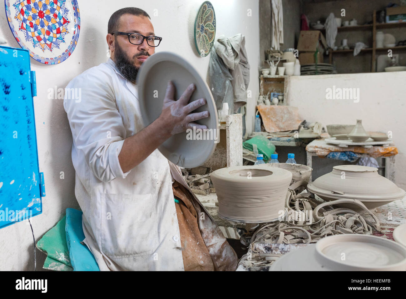Pottery factory, Fes, Morocco Stock Photo Alamy