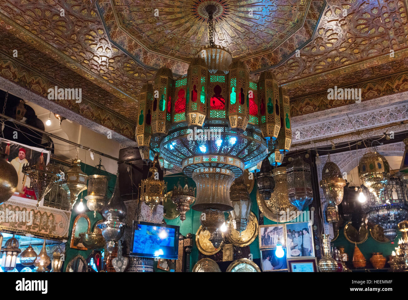 Metal works shop, Fes, Morocco Stock Photo Alamy