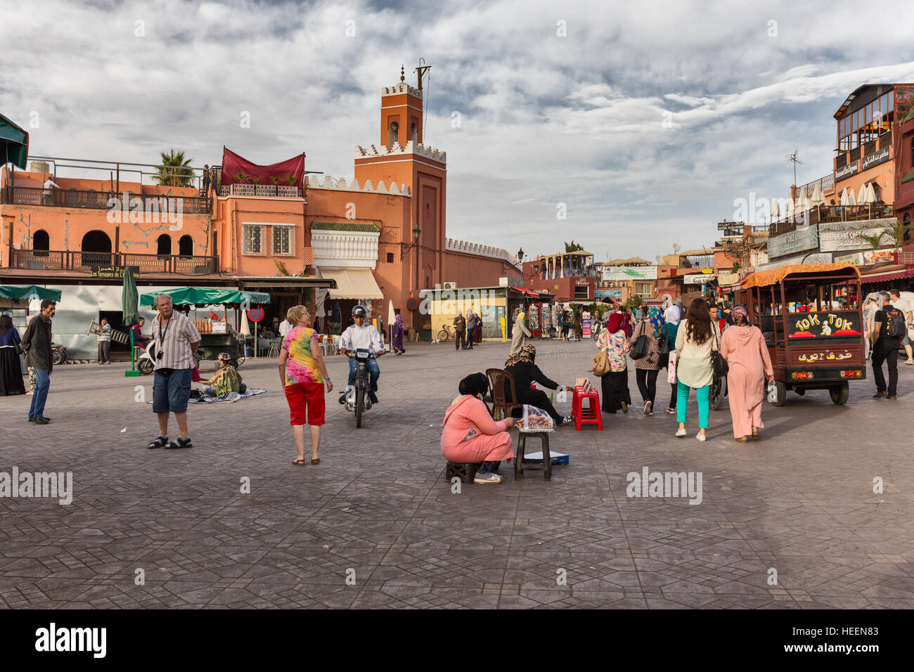 Djemma el Fna square, medina, old town, Marrakech, Morocco Stock Photo