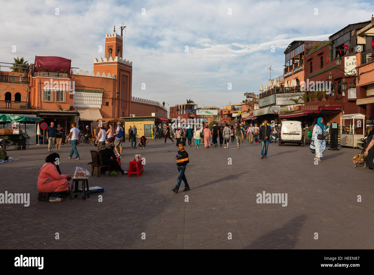 Djemma el Fna square, medina, old town, Marrakech, Morocco Stock Photo