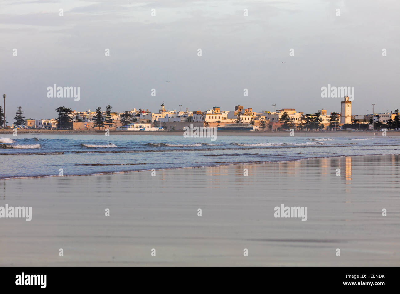 Atlantic ocean beach, Essaouira, Morocco Stock Photo