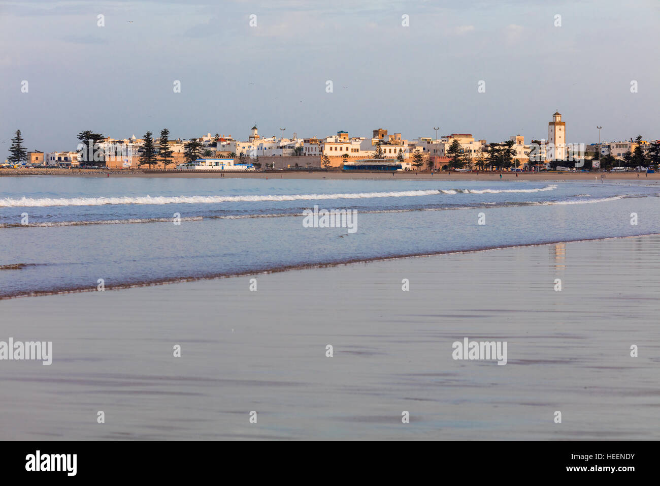 Atlantic ocean beach, Essaouira, Morocco Stock Photo