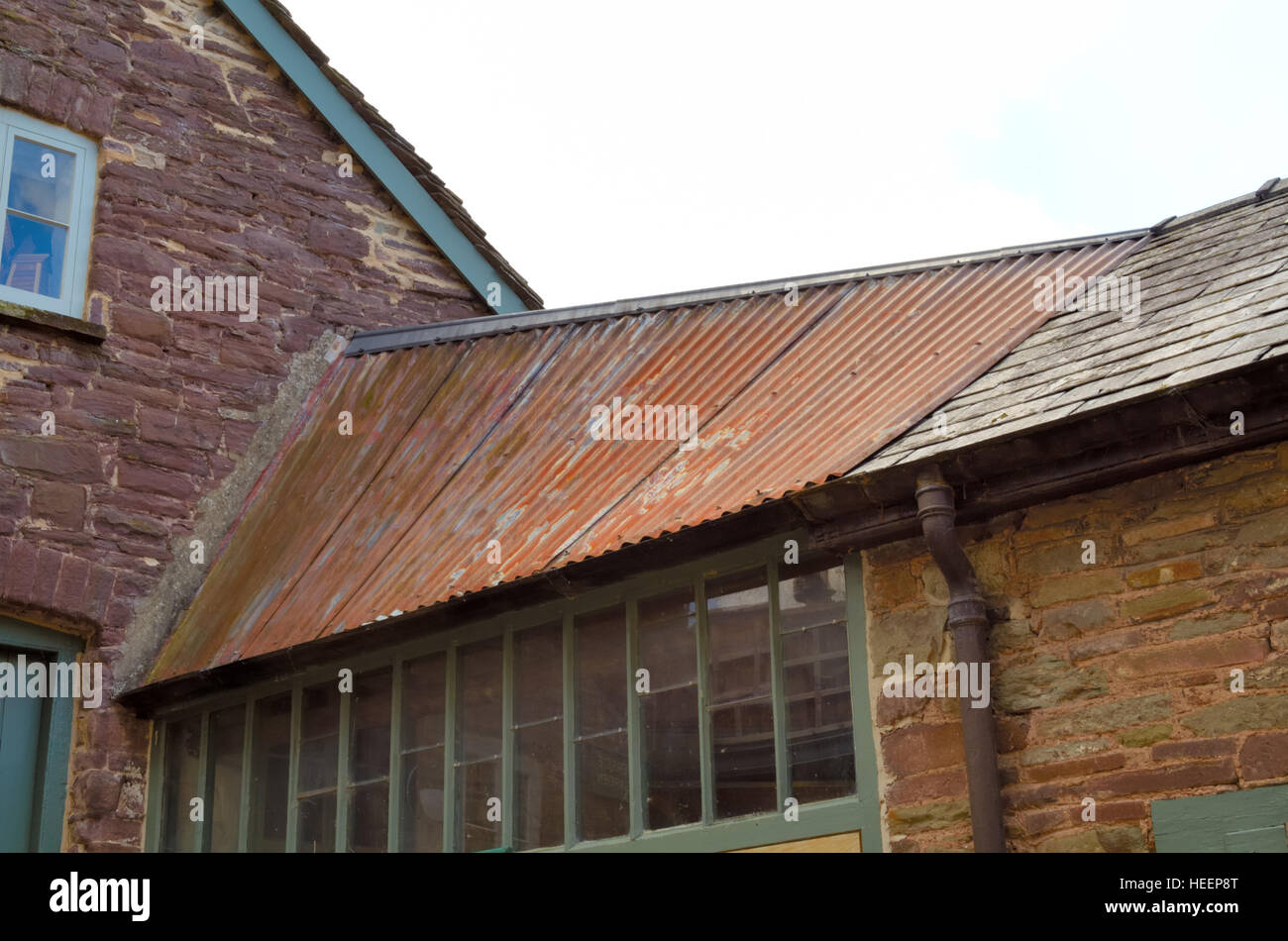 Corrugated Roof Stock Photo