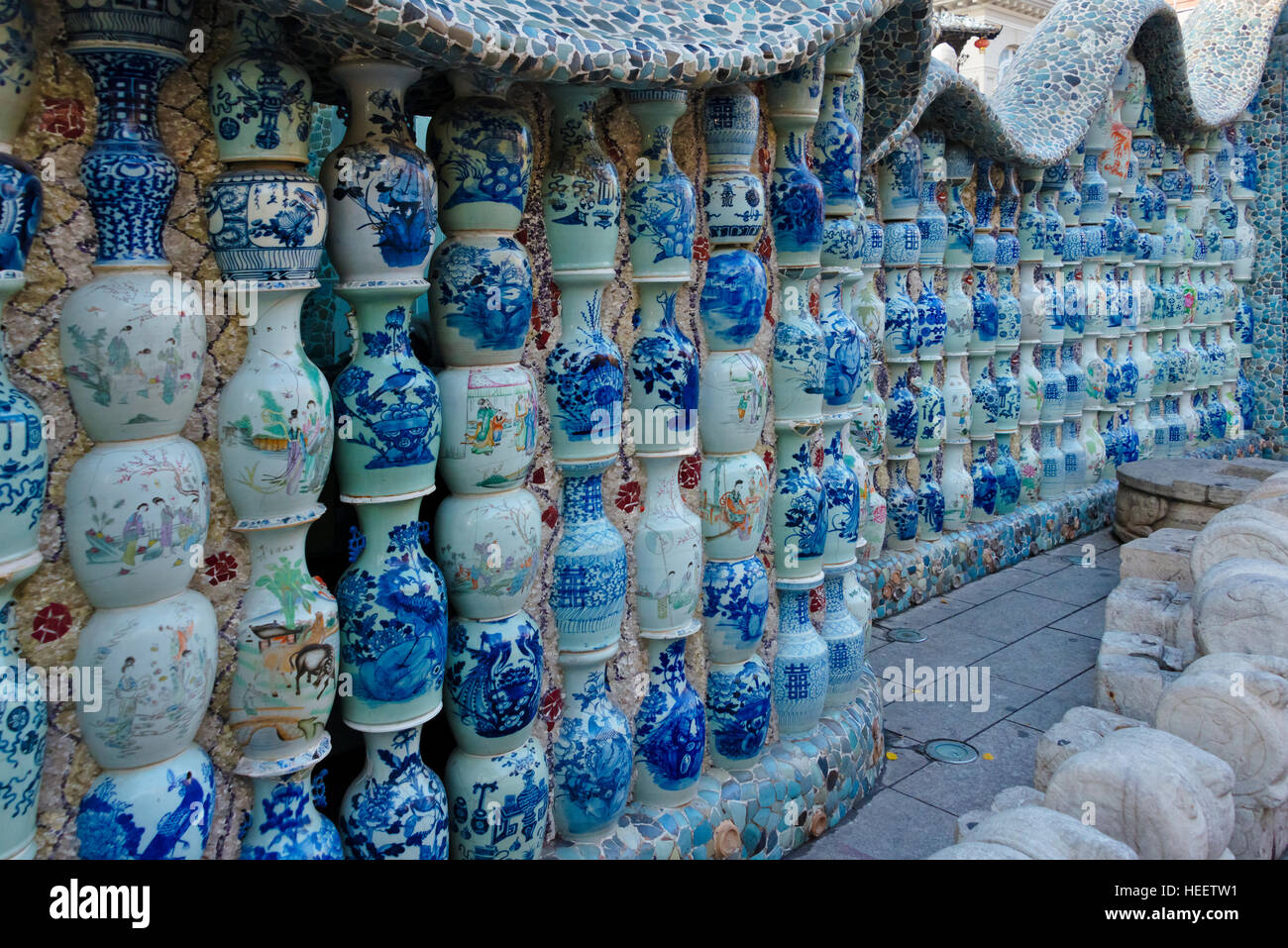 Porcelain House (also known as China House), with chinaware cemented