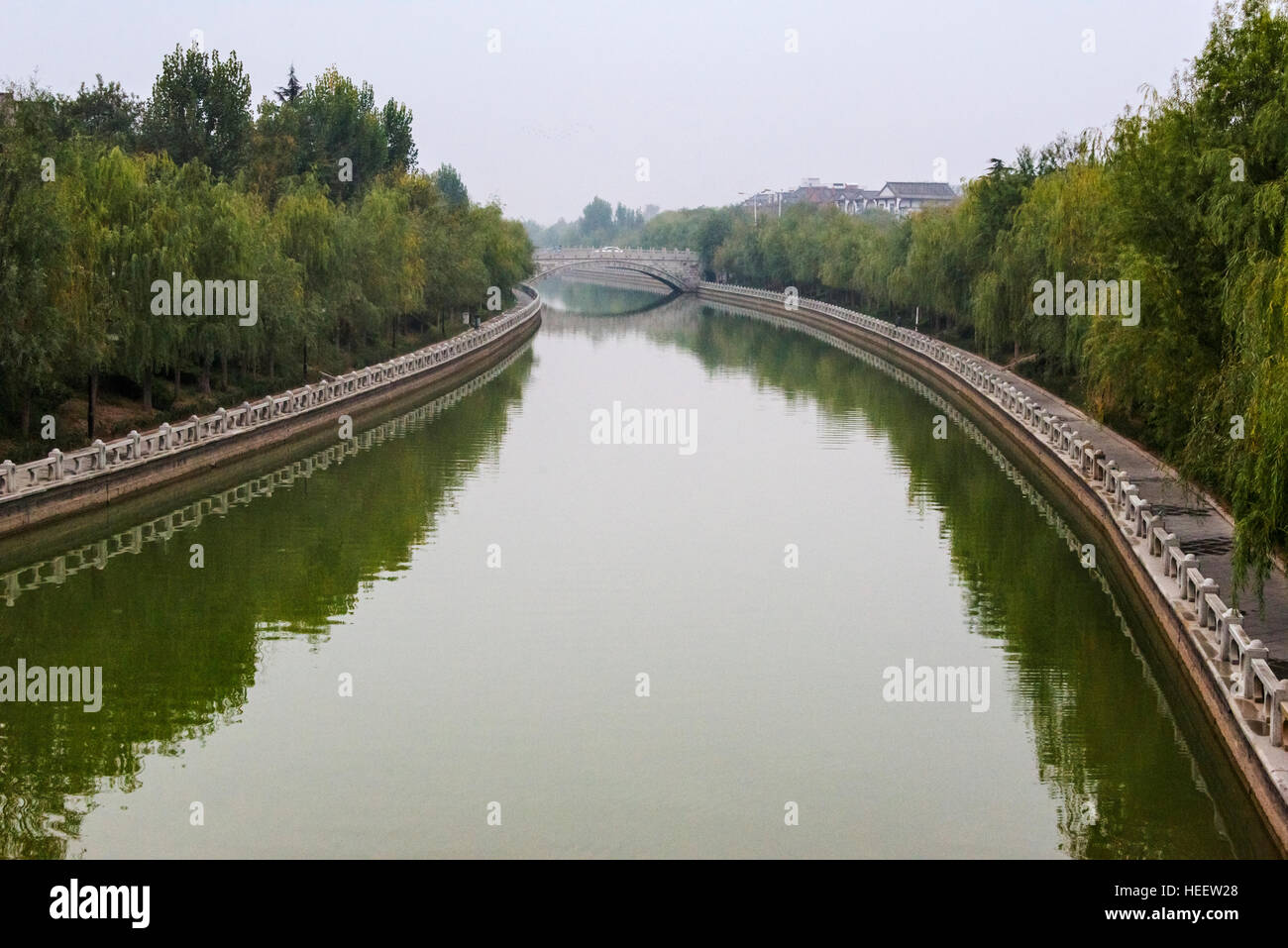 Along the Grand Canal, Liaocheng, Shandong Province, China Stock Photo