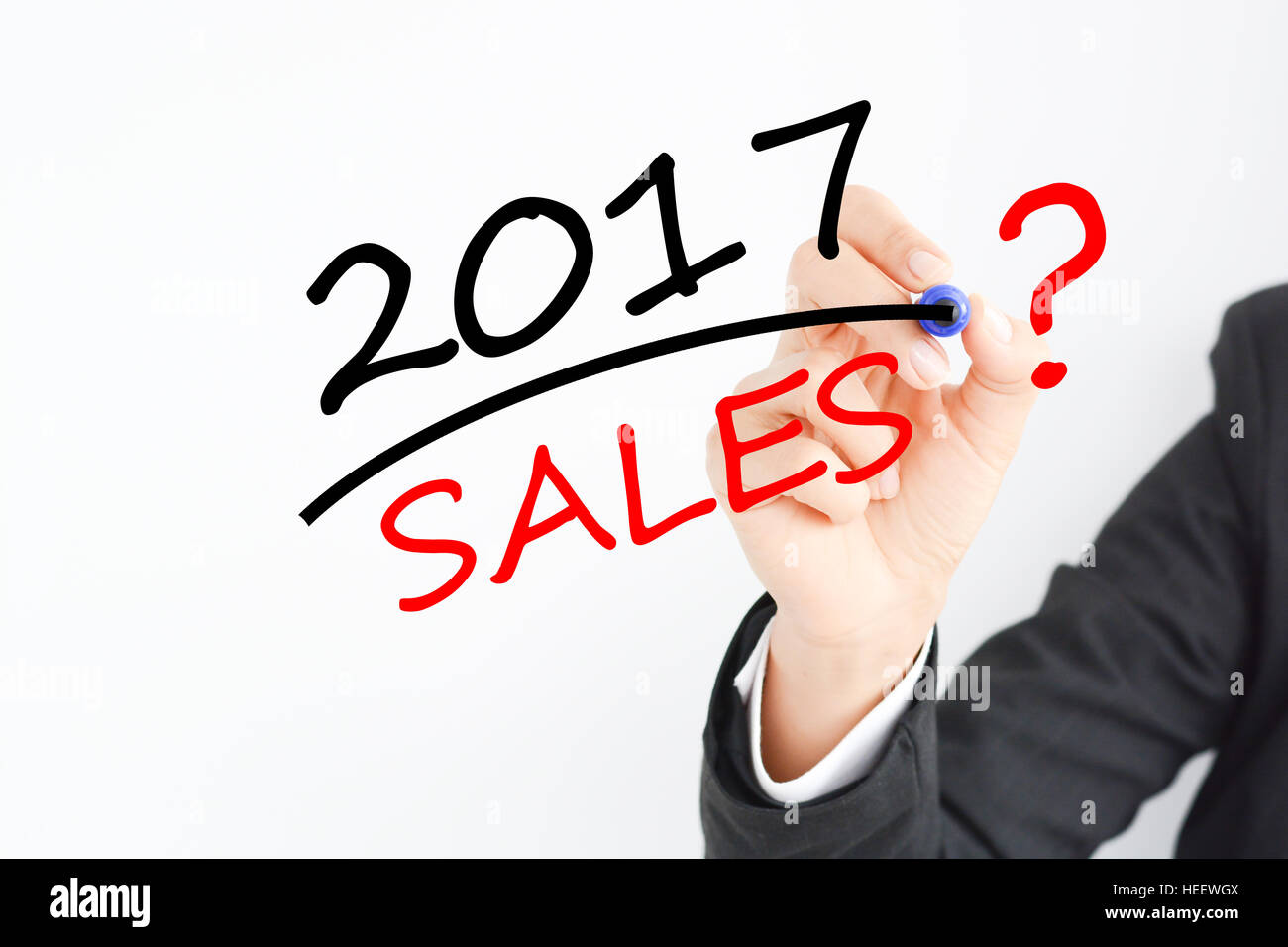 Time for sales forecast for 2017 Stock Photo