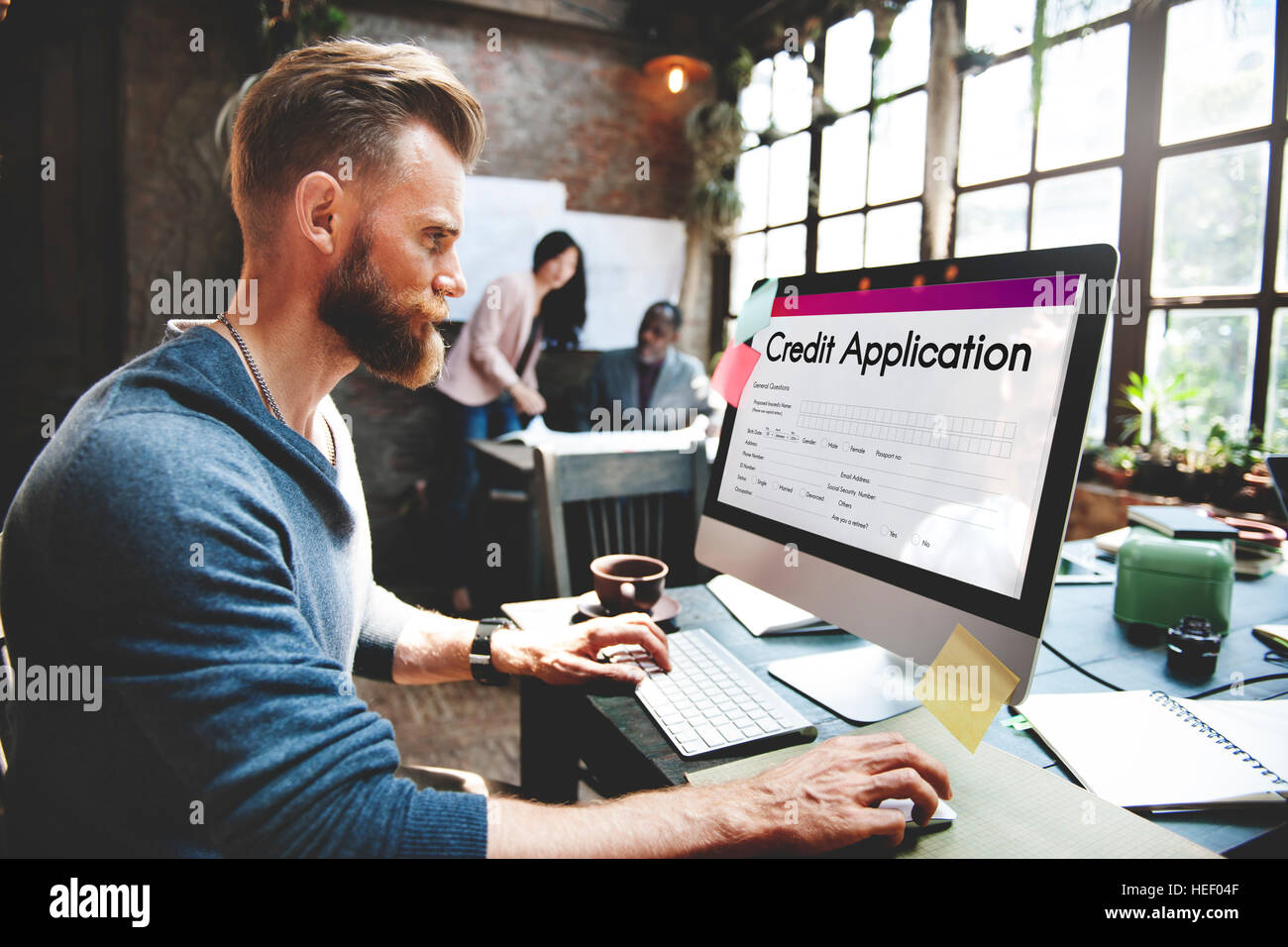 Credit Card Application Form Concept Stock Photo