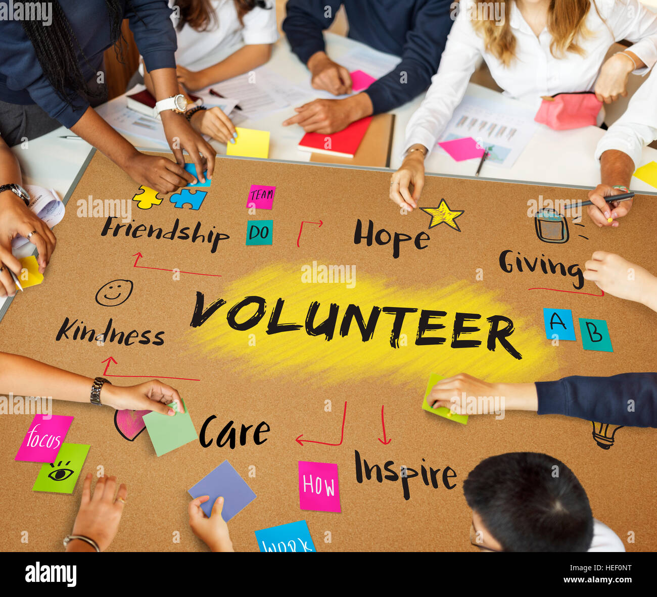 Volunteer Help Donation Hope Kindness Concept Stock Photo - Alamy