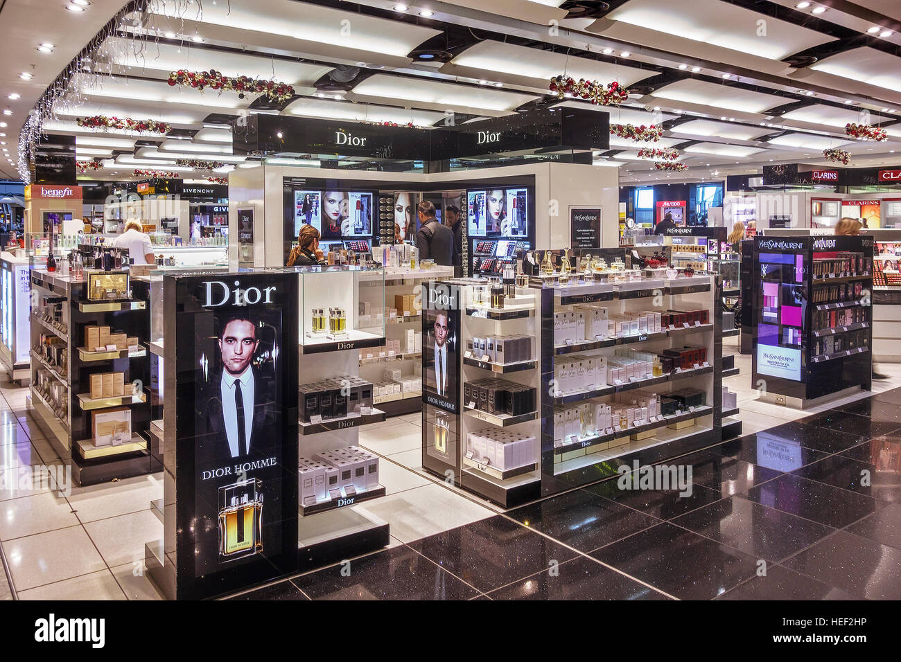 Duty Free Shopping Outlet Heathrow Airport UK Stock Photo