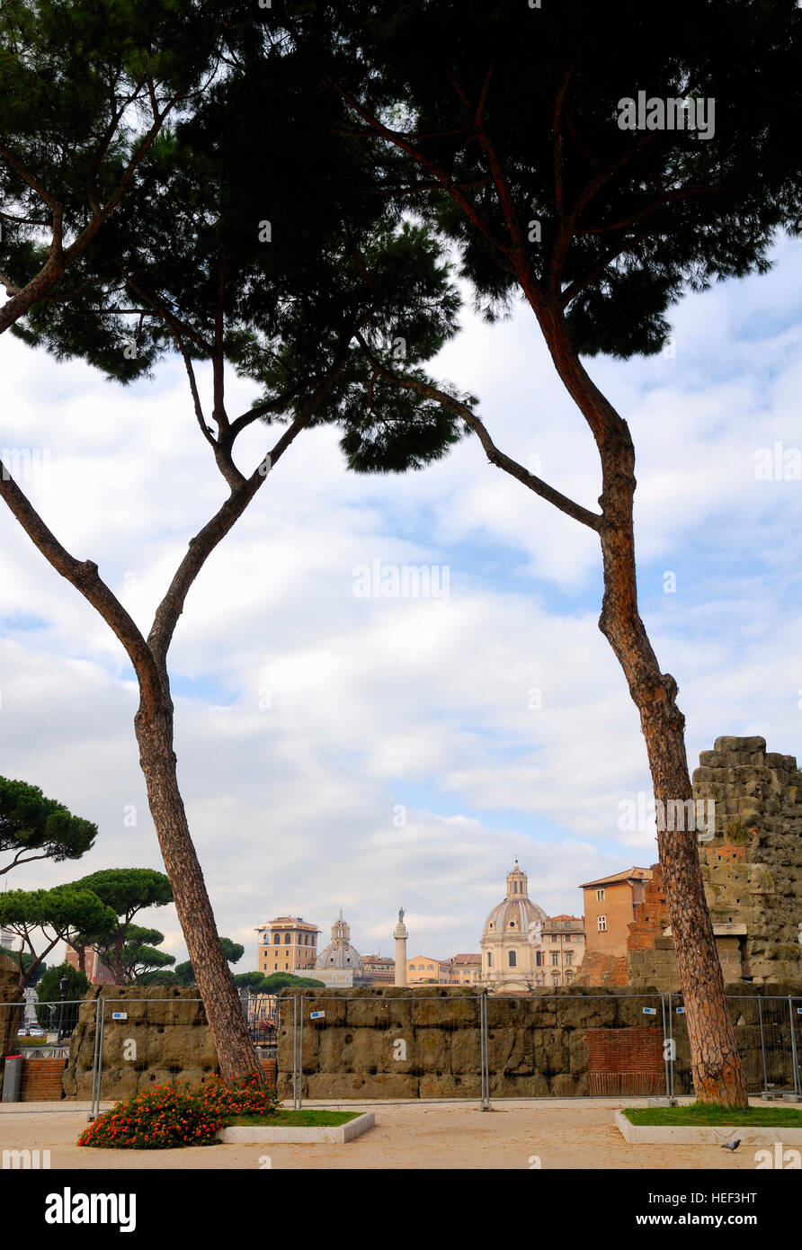 Roman Forum, Rome's historic center, Italy. Stock Photo