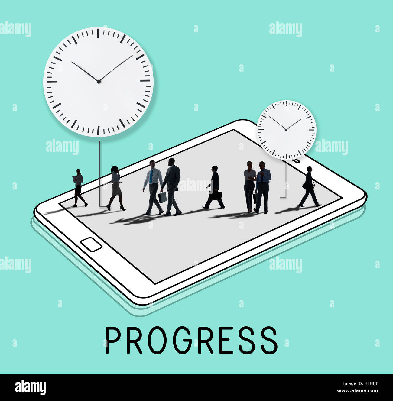 Time Help People People Silhouette Time Management Concept Stock Photo - Alamy