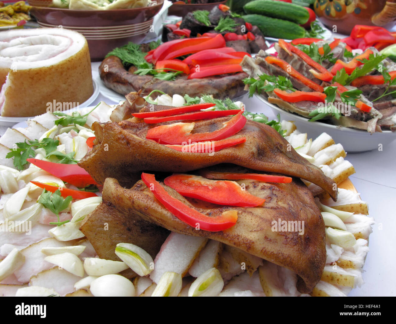 traditional ukrainian food in assortment Stock Photo - Alamy