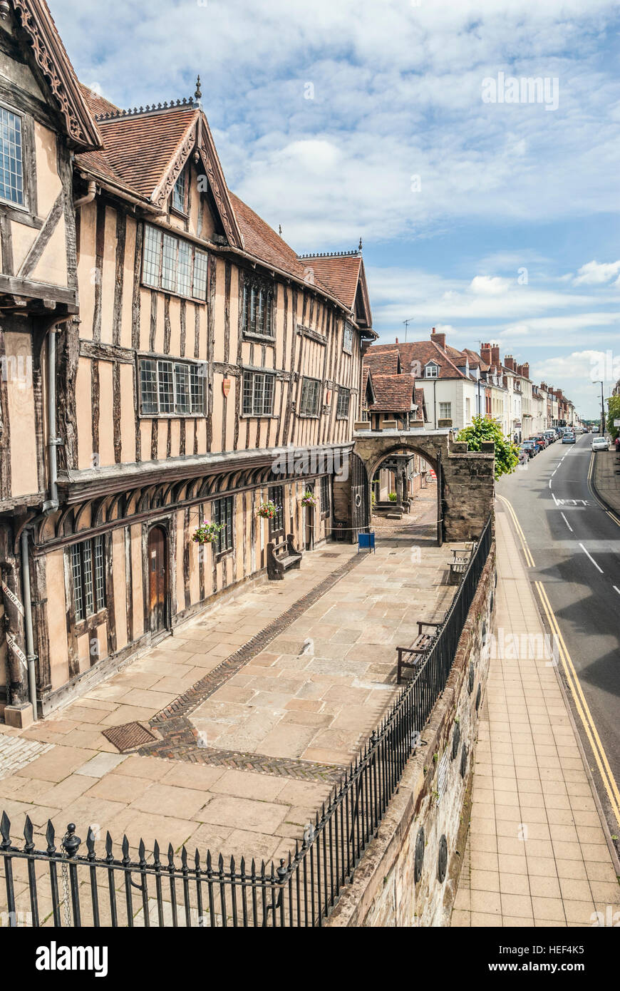 Lord Leycester Hospital in Warwick a medieval county town of Warwickshire, England. Stock Photo