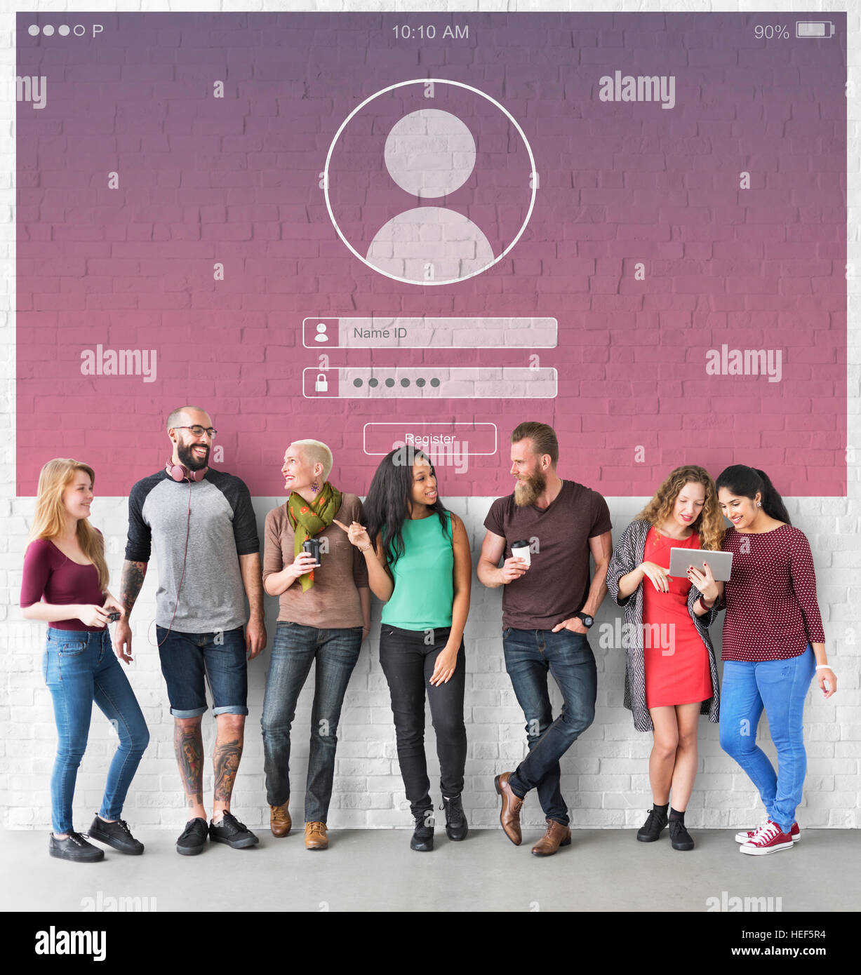 Log In Password Security Concept Stock Photo