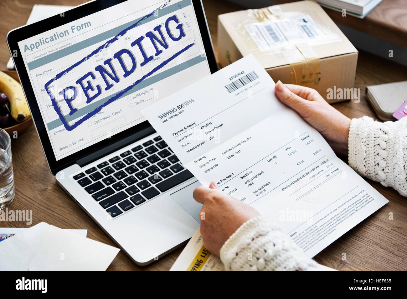 Pending Stamp Application Form Concept Stock Photo Alamy