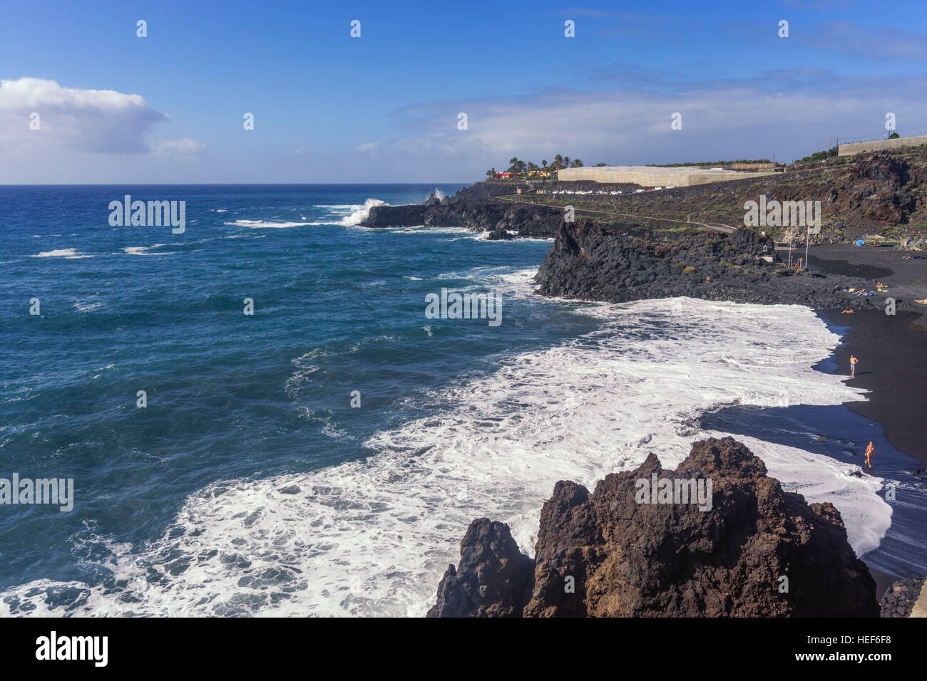 El Charco Verde beach, La Palma, Canary Islands, Spain Stock Photo