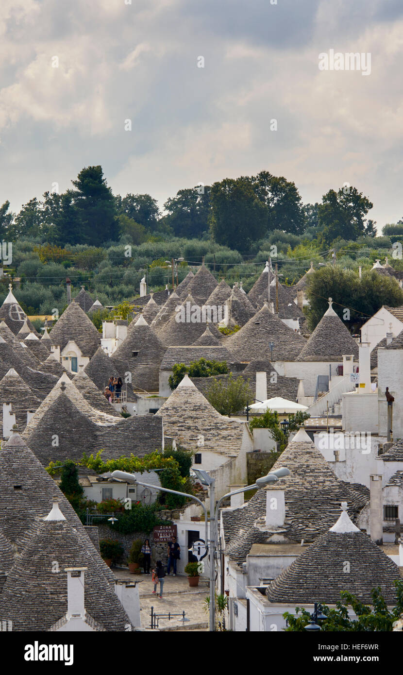 Trulli - drystone houses of Apulia region in Italy Stock Photo - Alamy