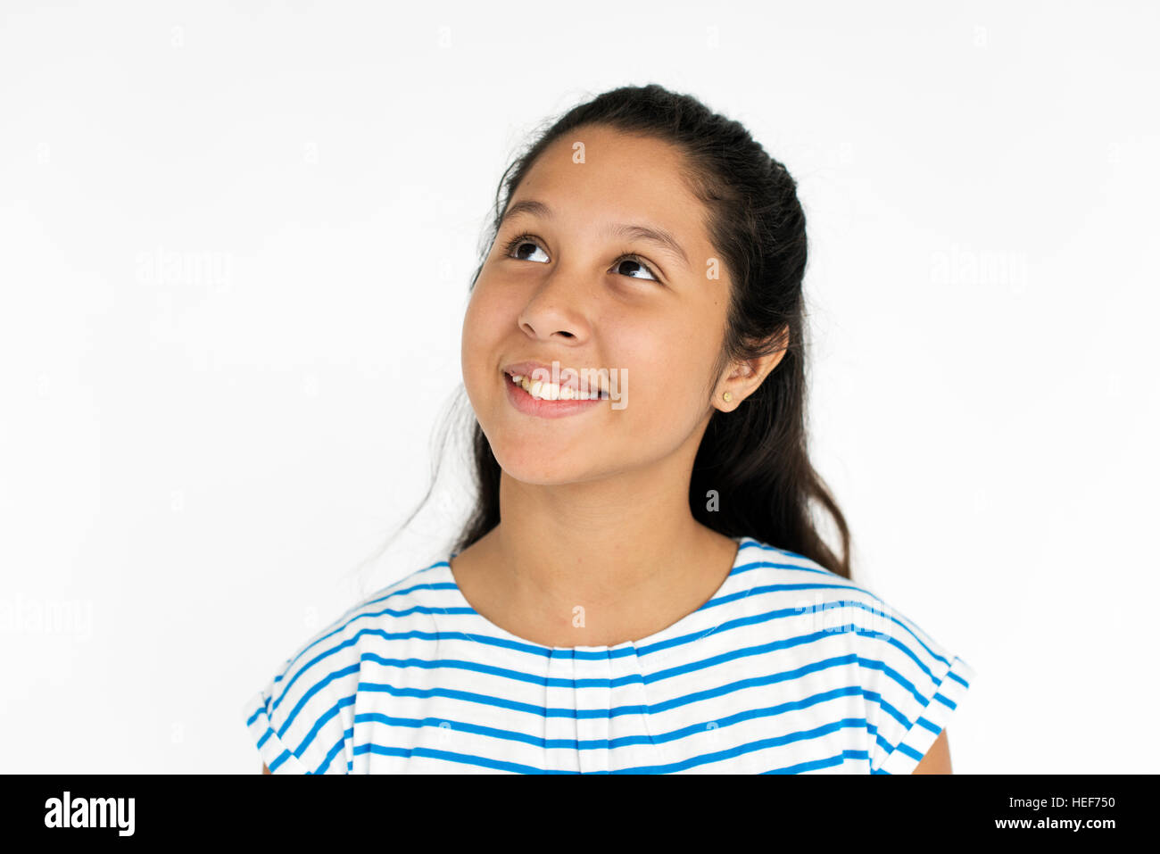 Girl Cheerful Studio Portrait Concept Stock Photo - Alamy
