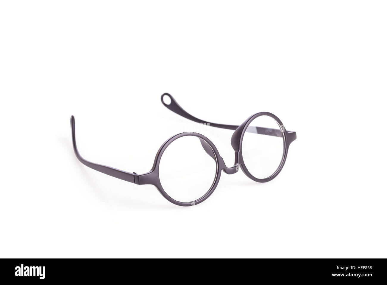 Close up black eye glasses isolated on white background Stock Photo Alamy