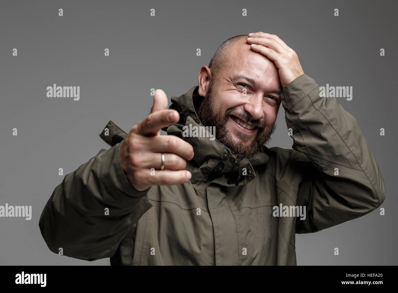 Bald man open mouth hi-res stock photography and images - Alamy
