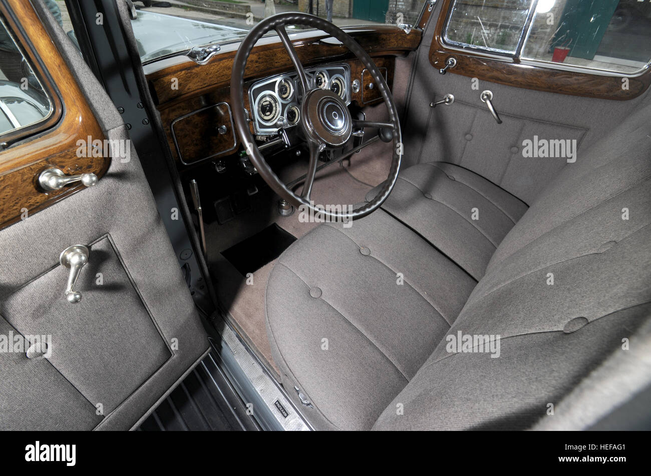 1934 Packard vintage American luxury car interior Stock Photo - Alamy