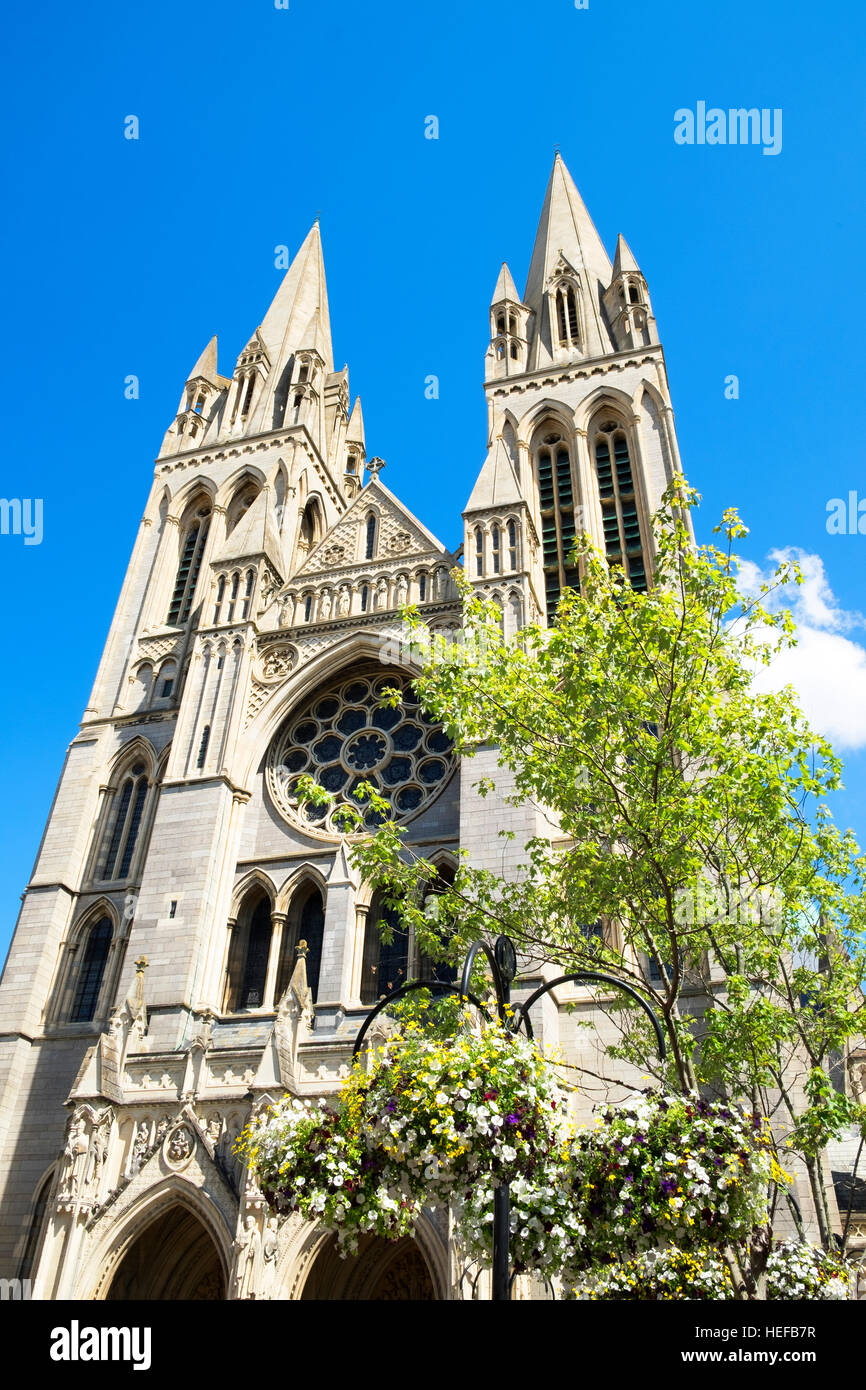 The cathedral in Truro, Cornwall, England, UK Stock Photo