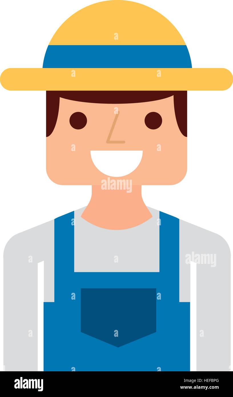 farmer character isolated icon vector illustration design Stock Vector ...