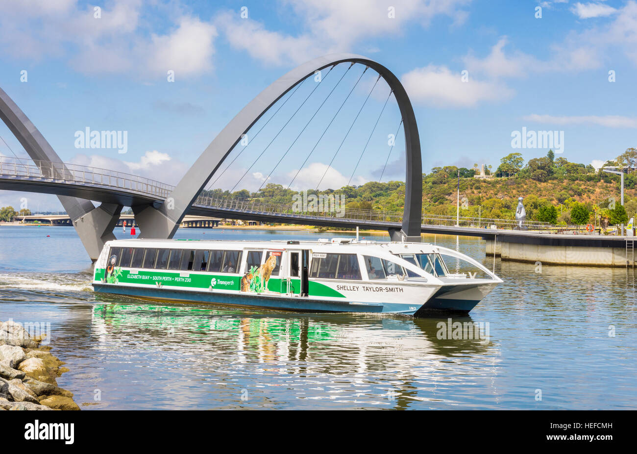 Transperth ferry approaching Elizabeth Quay, Perth, Western Australia, Australia Stock Photo Alamy