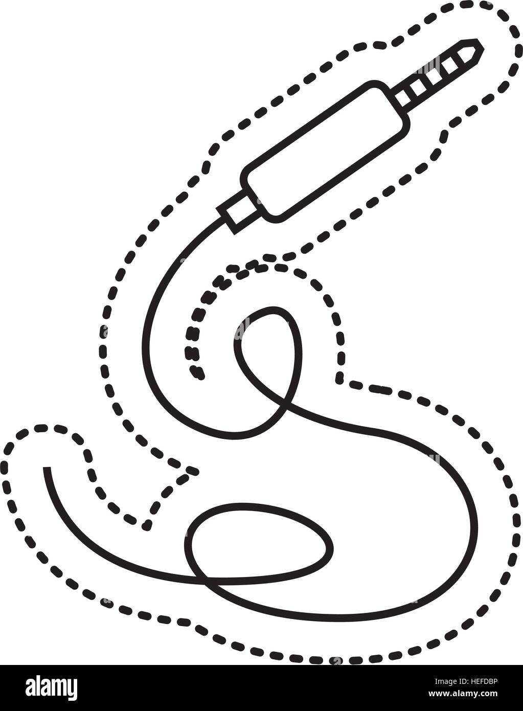 audio plug cable isolated icon vector illustration design Stock Vector ...