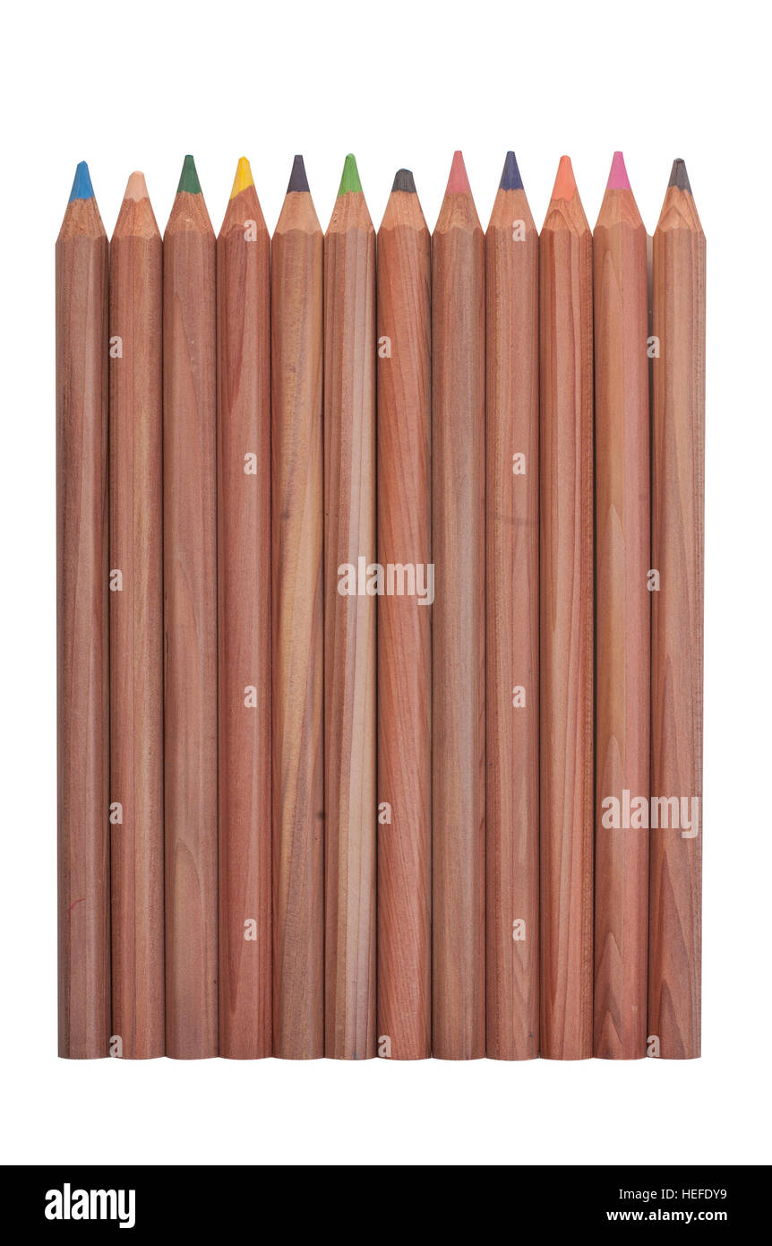 Wooden color pencils Stock Photo Alamy