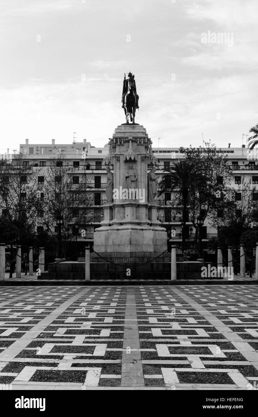 Seville, Plaza Nueva Stock Photo