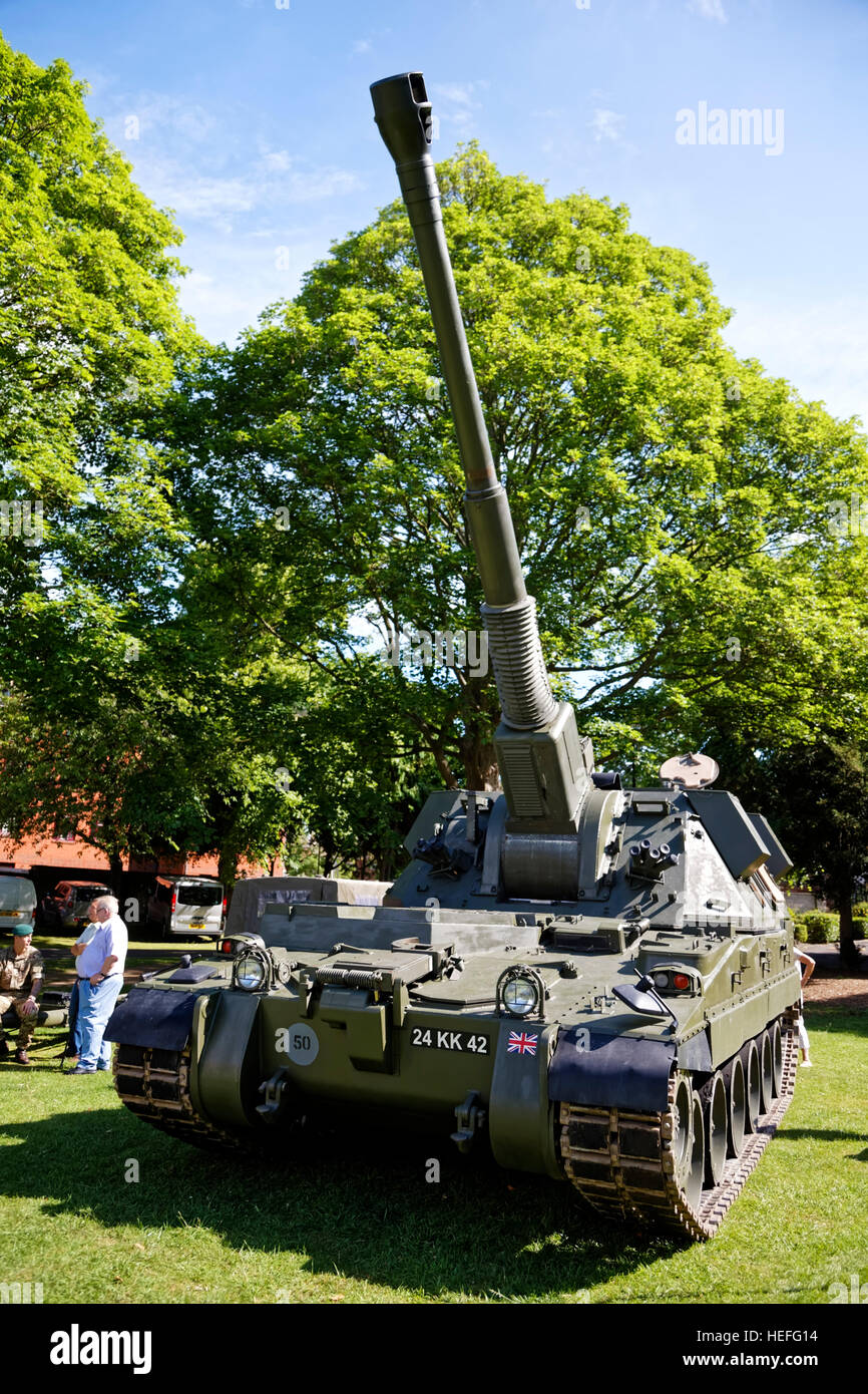 A 14th Regiment RA AS90 SP Gun at the Wiltshire Armed Forces and Veterans Weekend, Trowbridge, Wiltshire, United Kingdom, 2015. Stock Photo