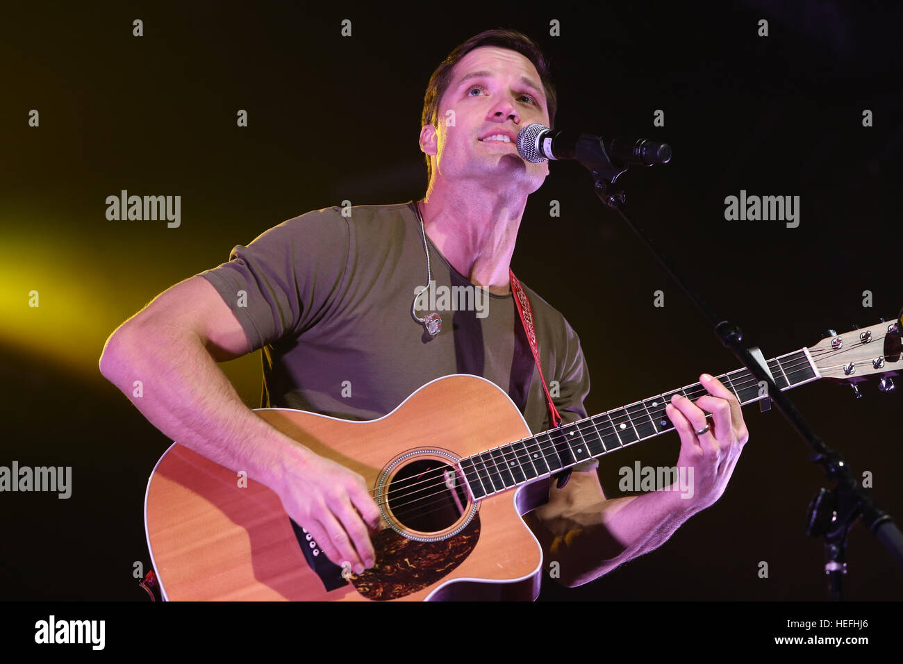 NEW YORK-DEC 16: Singer Walker Hayes performs in concert at PlayStation Theater on December 16, 2016 in New York City. Stock Photo