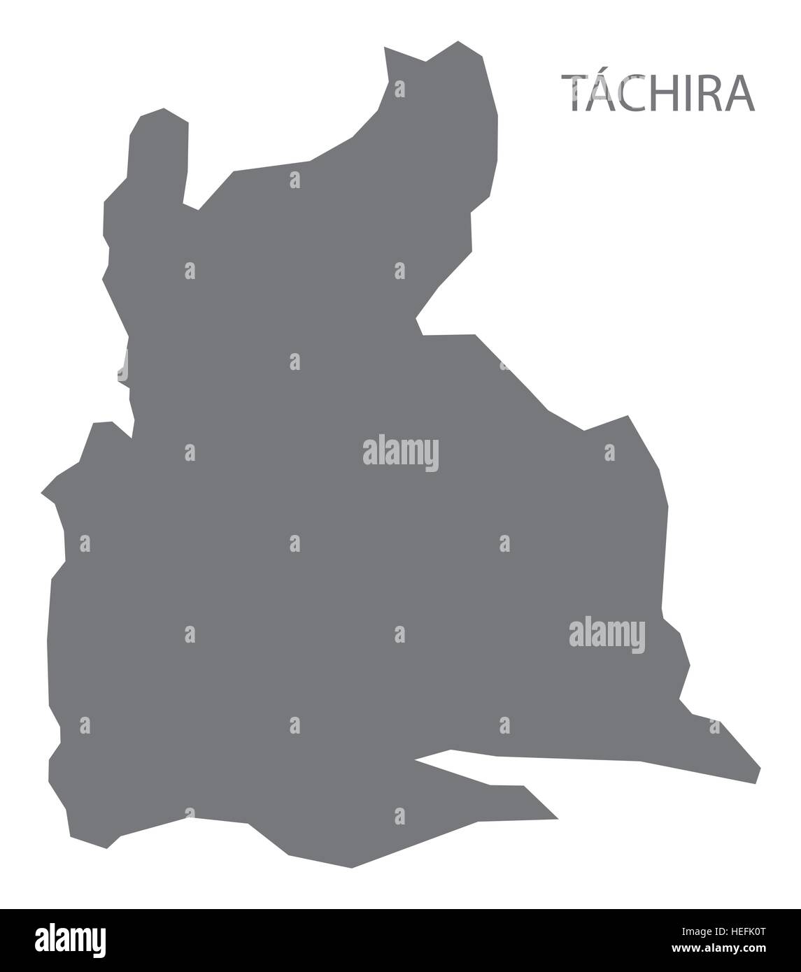 Tachira Venezuela Map in grey Stock Vector