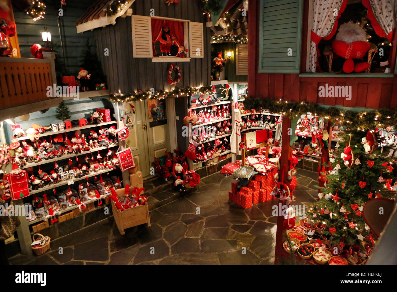 DROBAK, NORWAY OCTOBER 29, 2015, Santa Claus house, shop and post