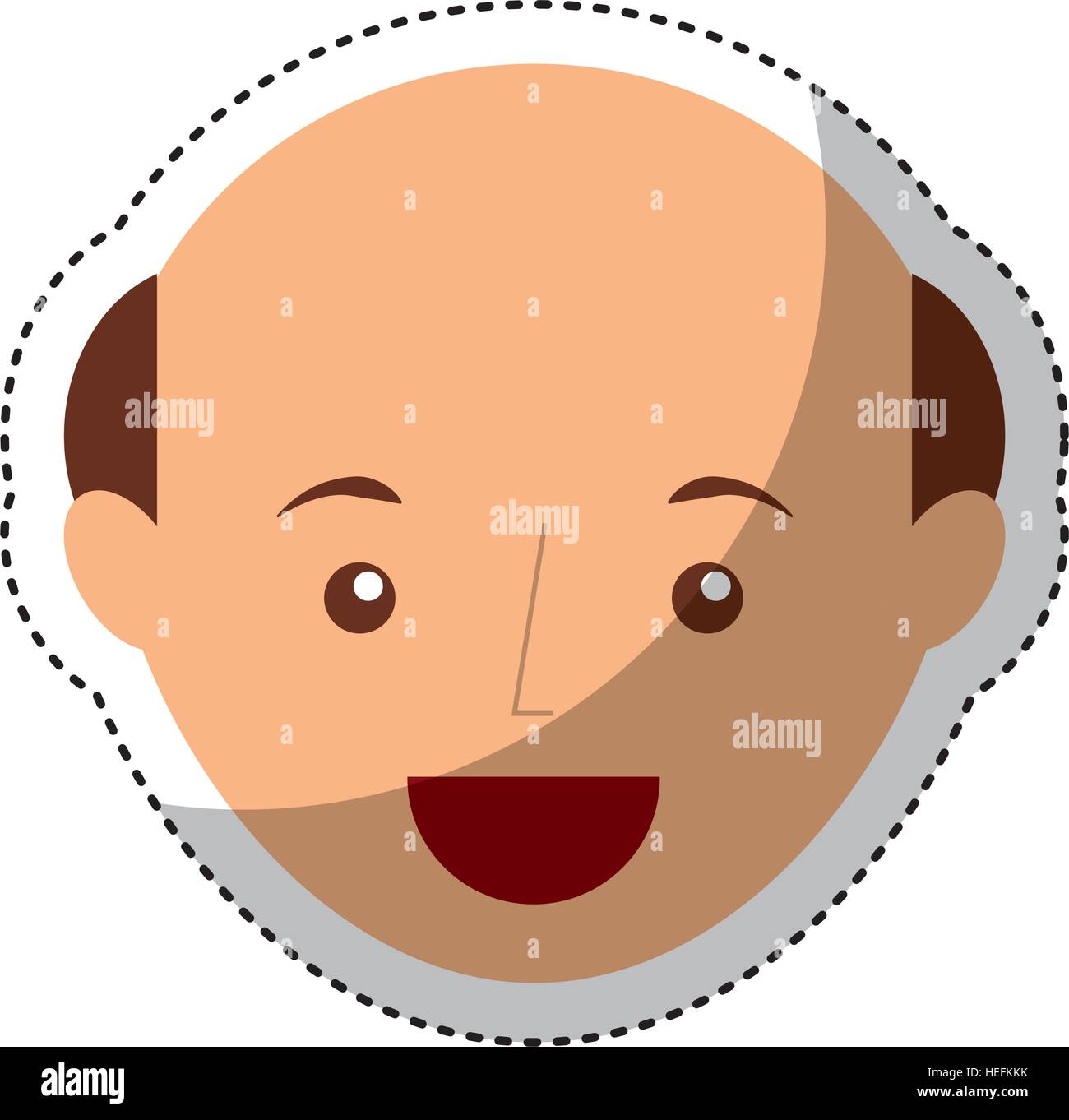 young man bald avatar character vector illustration design Stock Vector