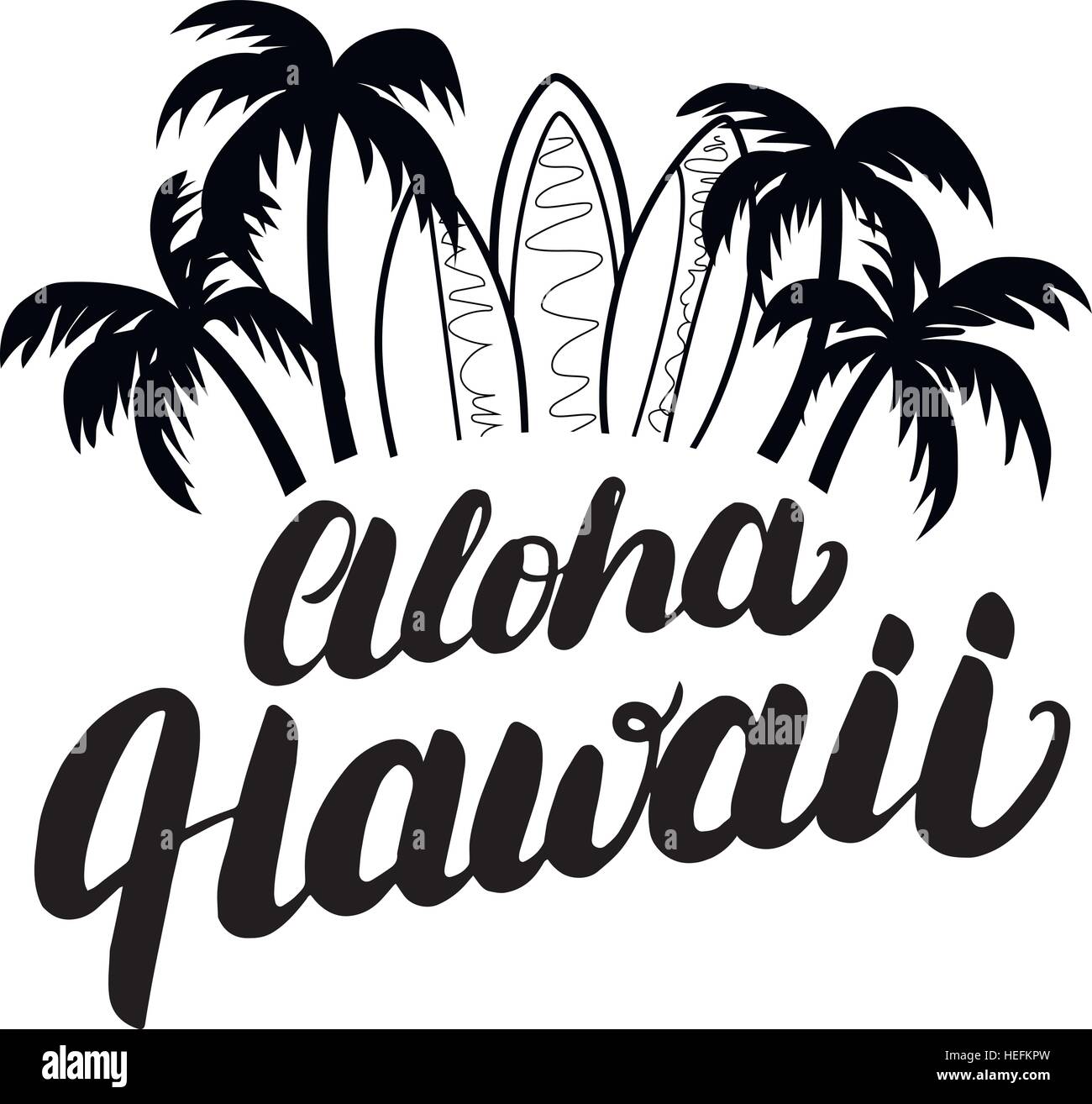 Single Fin Aloha Print Downloadable Art PrintableGouache Surf Surfboard