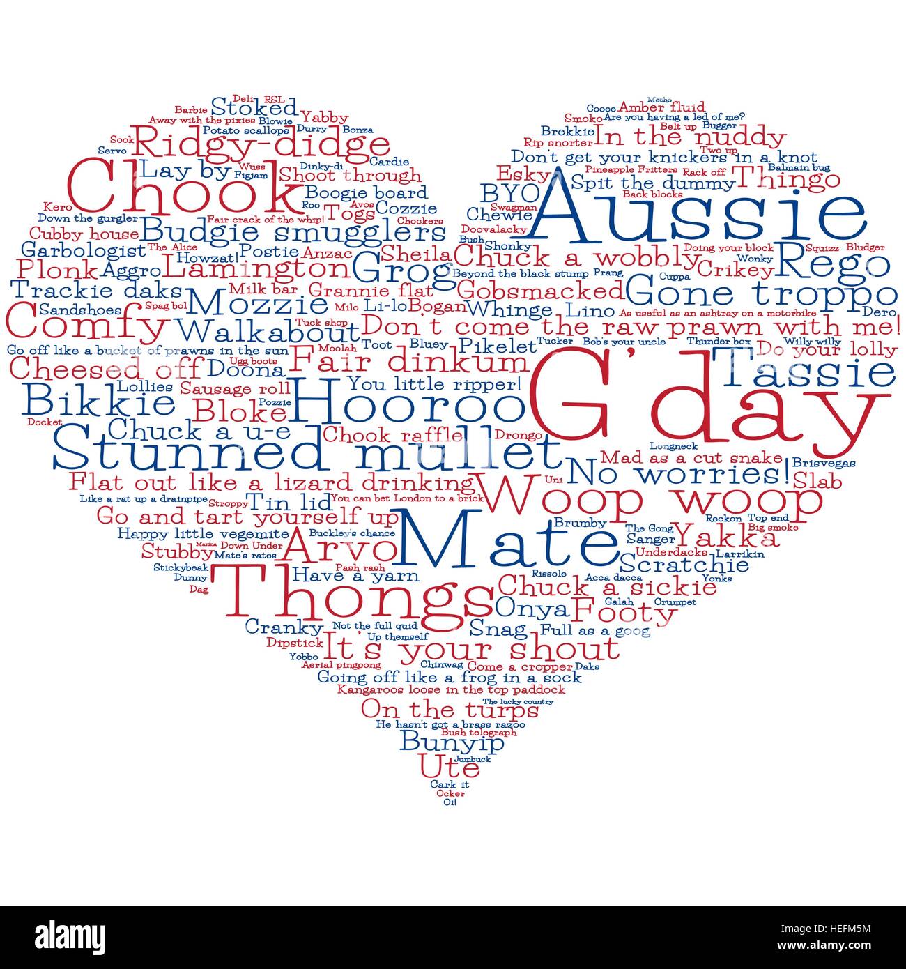 Heart made from Australian slang words in vector format Stock Vector Image  & Art - Alamy