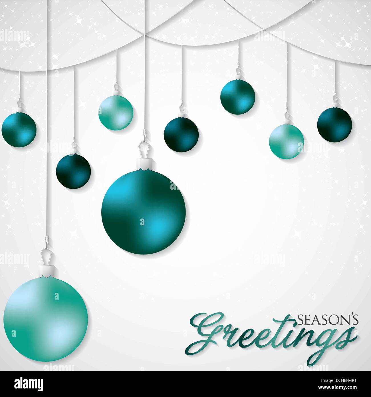 Christmas tree baubles turquoise silver hi-res stock photography and ...