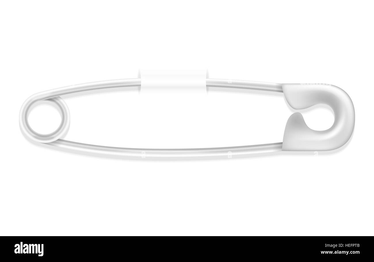 safety pin stock illustration isolated on white background Stock Photo ...