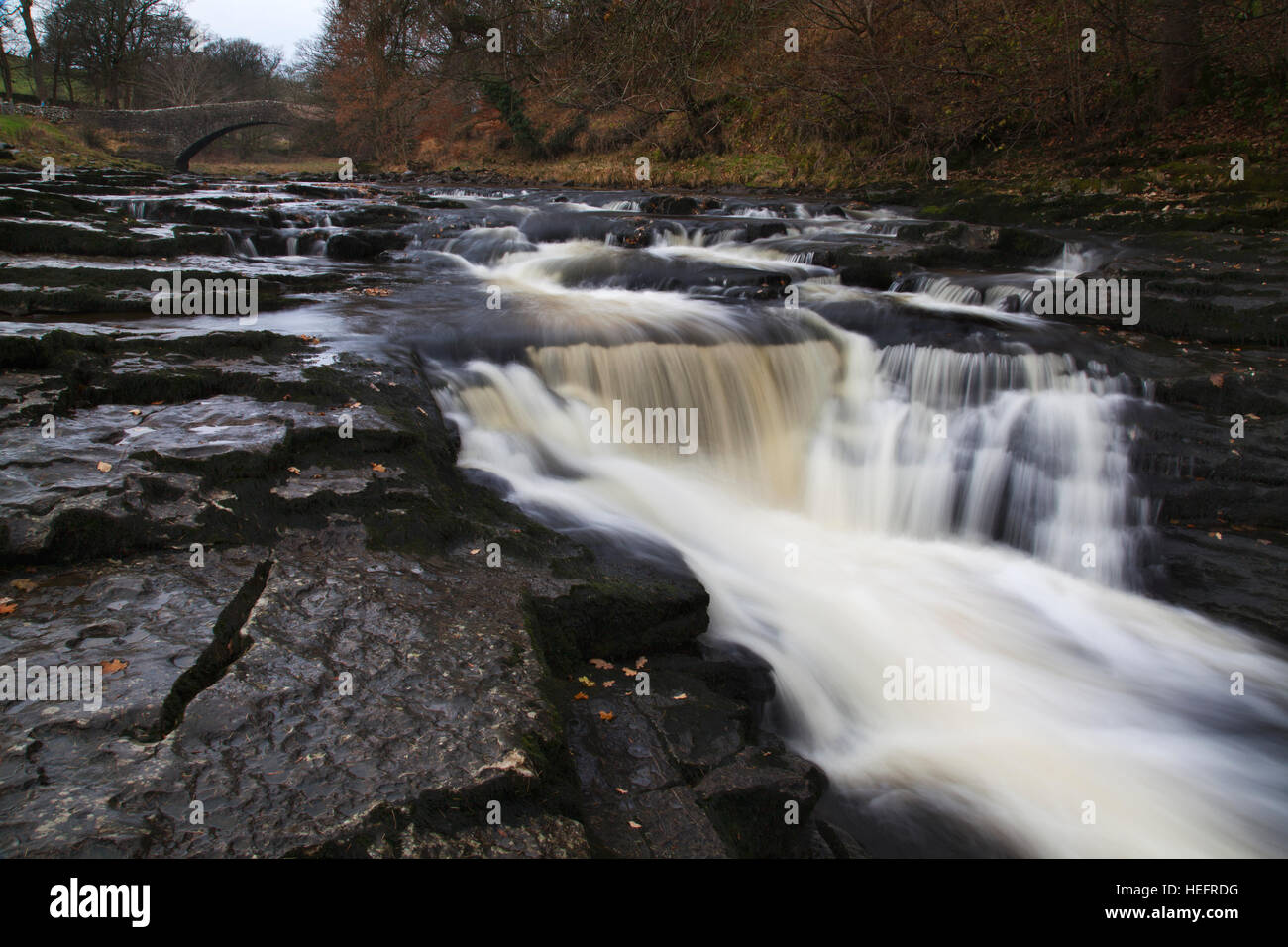 Stainforth Force Waterfalls and Bridge, near Settle, North Yorkshire